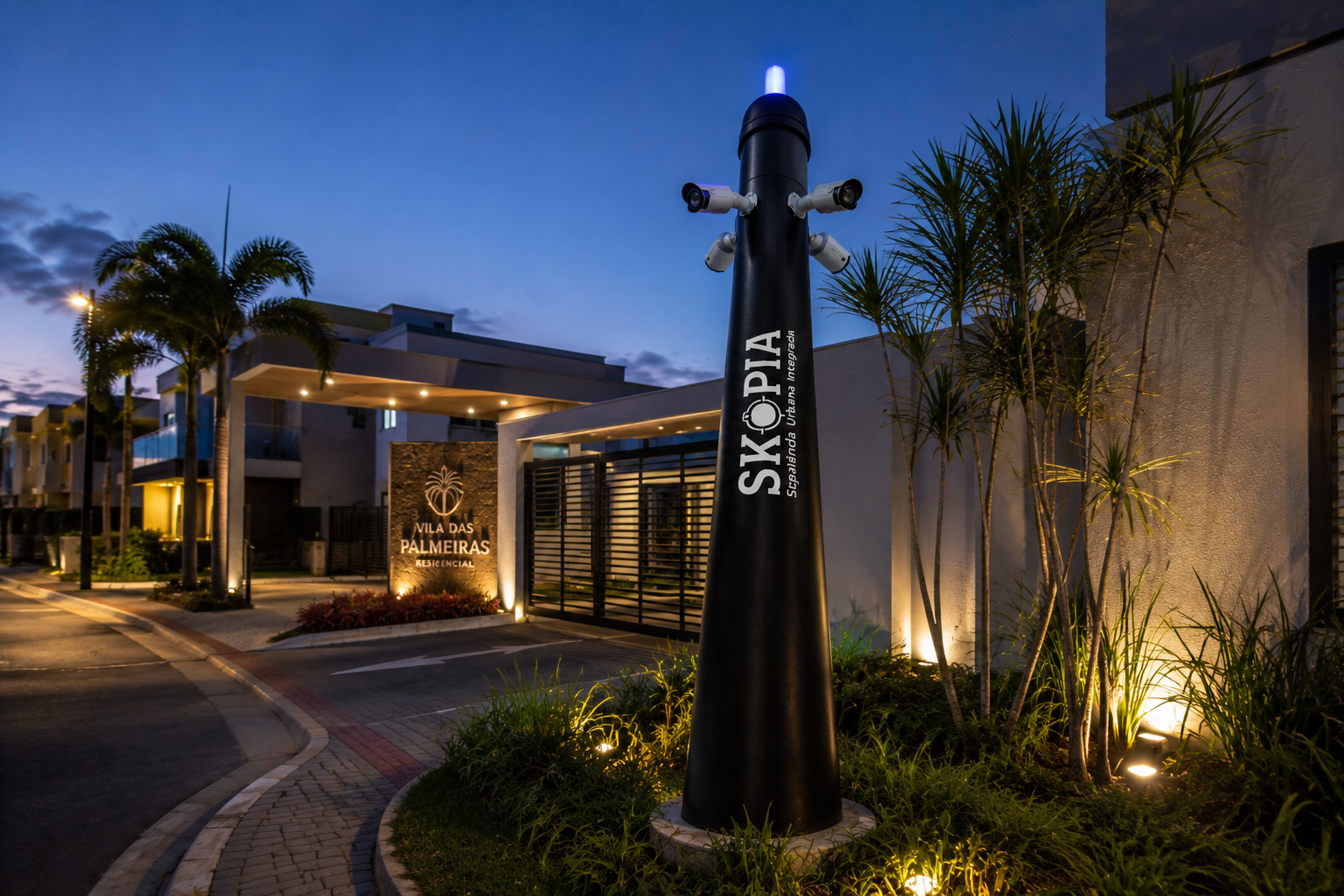 Totem SKOPIA em condomínio residencial