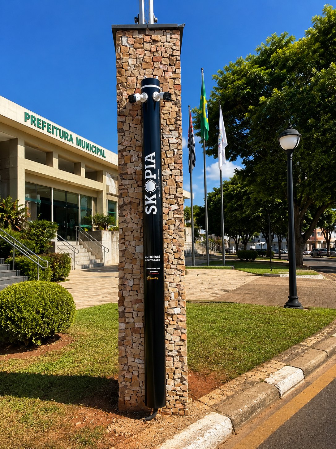 Totem SKOPIA em via pública