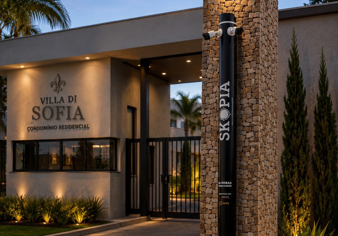 Detalhe das câmeras do totem SKOPIA